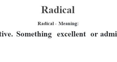 Definition of Radical & Practical = Right to Recovery Bill.